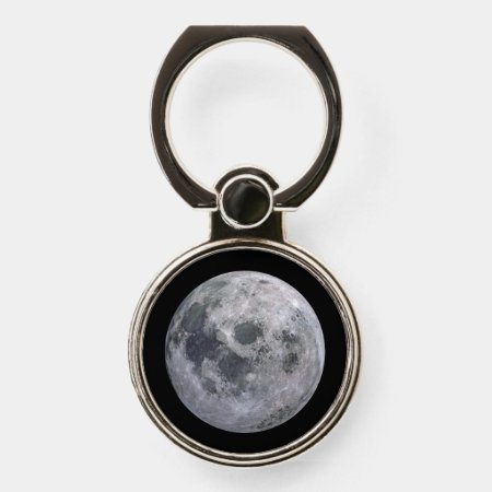 Full Moon In Black Sky, Zgos Phone Ring Stand