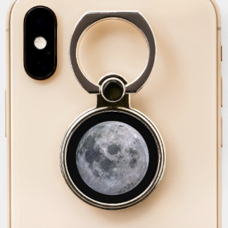 Full Moon in Black Sky, ZGOS Phone Ring Stand