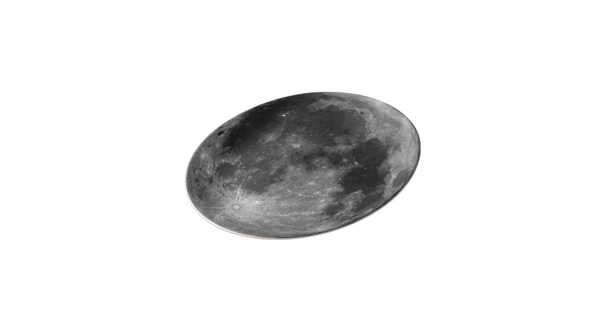 Full Moon in HD Plate | Zazzle