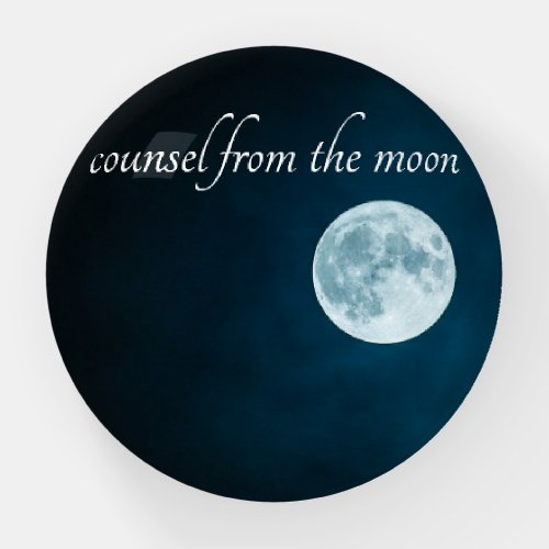 Full Moon in Night Sky Dome Paperweight