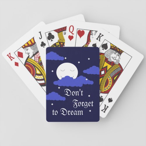 Full Moon in Starry Sky Poker Cards