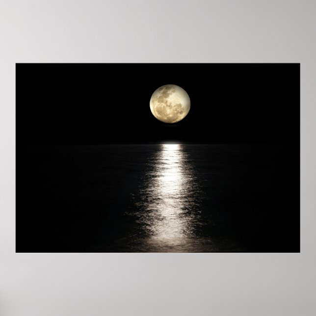 Full Moon in The Sea Poster (Front)