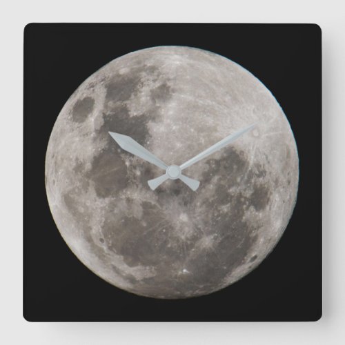 Full Moon  Johannesburg South Africa Square Wall Clock