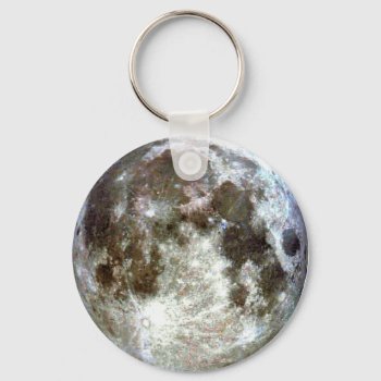 Full Moon Keychain by interstellaryeller at Zazzle