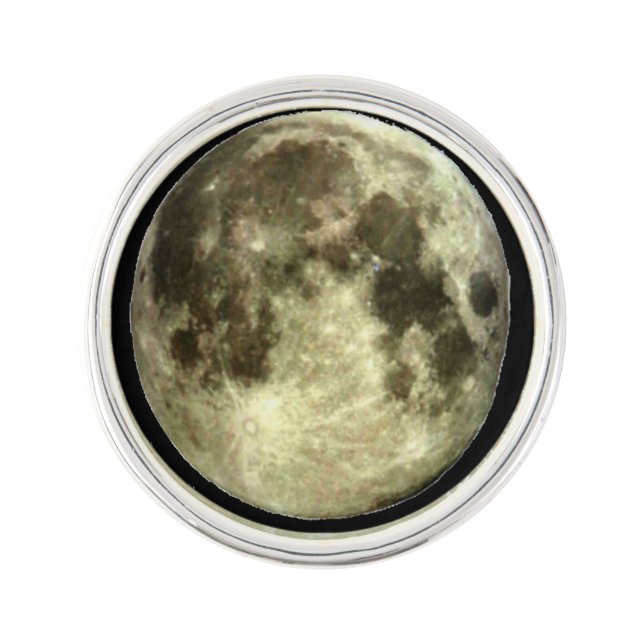 Full Moon Lapel Pin (Front)