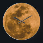 Full moon large clock<br><div class="desc">Wall Clock. Full moon photograph.
Moonscape on the large round wall clock</div>
