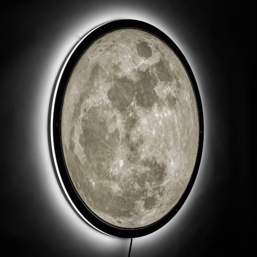 Full Moon LED Sign (Angle)