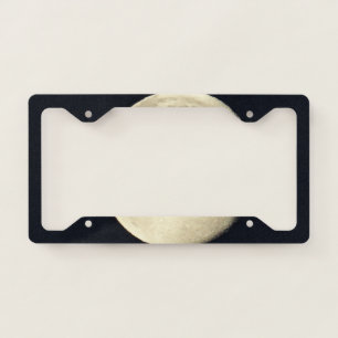 Full moon license plate frame