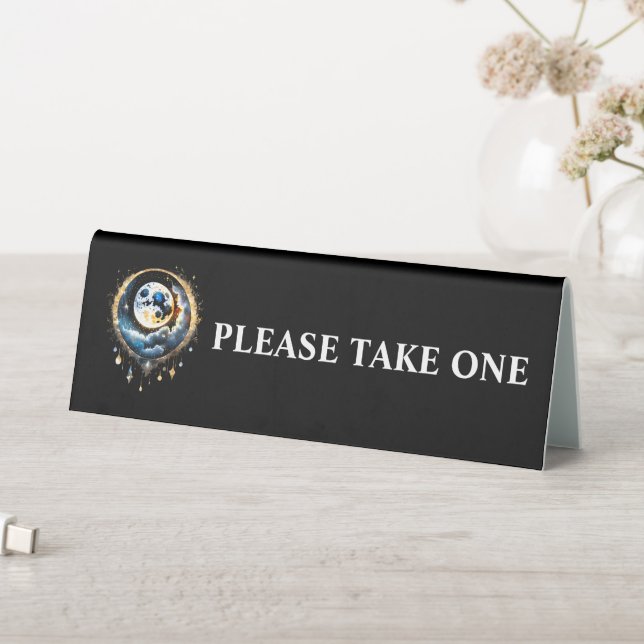 Full moon luna starry sky celestial favors table tent (In SItu (Table))