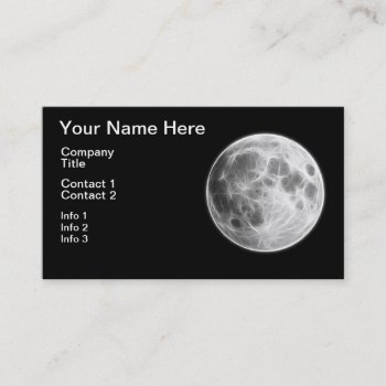 Full Moon Lunar Planet Globe Business Card by Aurora_Lux_Designs at Zazzle