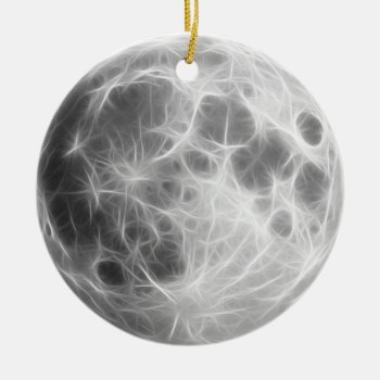 Full Moon Lunar Planet Globe Ceramic Ornament by Aurora_Lux_Designs at Zazzle