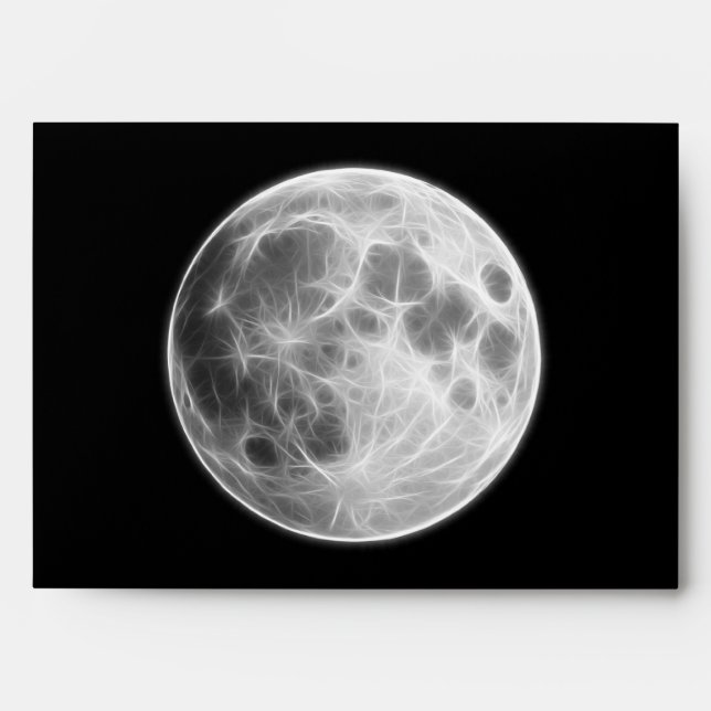 Full Moon Lunar Planet Globe Envelope (Front)