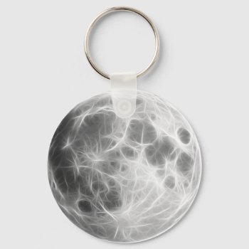 Full Moon Lunar Planet Globe Keychain by Aurora_Lux_Designs at Zazzle
