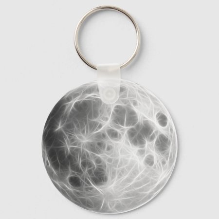 Full Moon Lunar Planet Globe Keychain