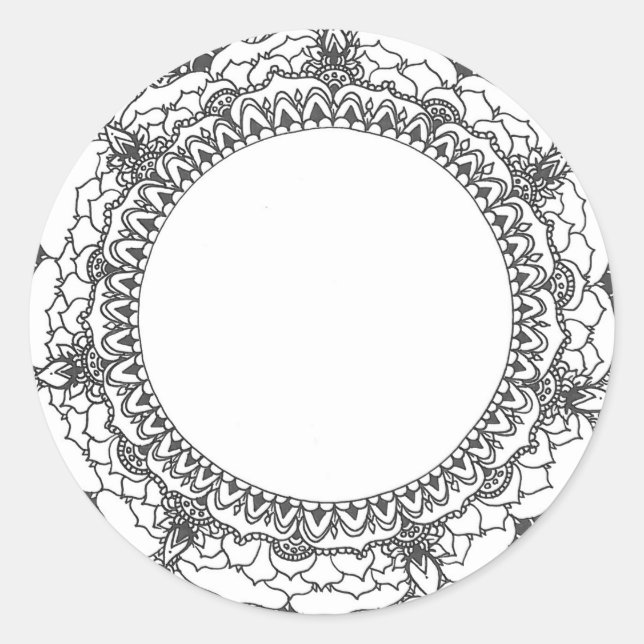 Full Moon Mandala Sticker (Front)