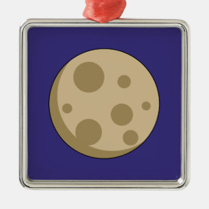 Full Moon Metal Ornament