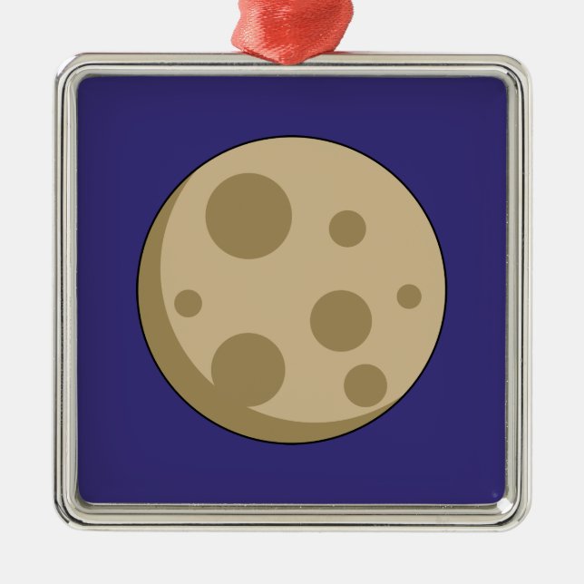 Full Moon Metal Ornament (Front)