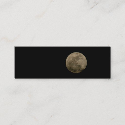 Customizable Full Moon Mini Bookmark Business Card