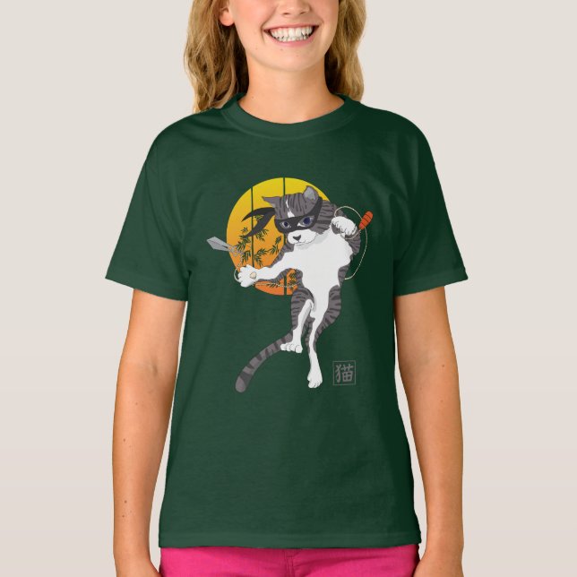 Full moon mission: Cat Ninja T-Shirt (Front)