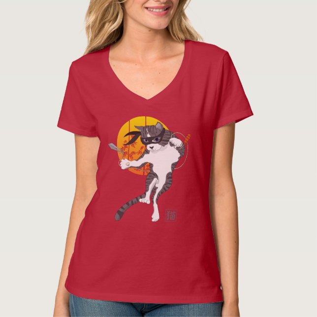 Full moon mission: Cat Ninja T-Shirt (Front)