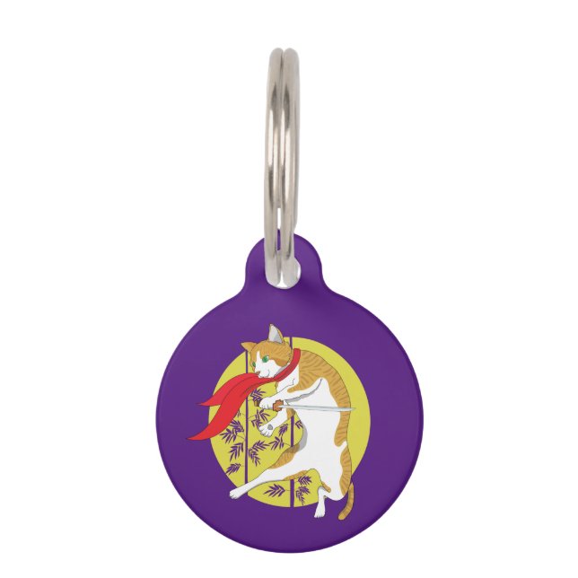 Full moon mission: Cat Ninjae Pet ID Tag (Front)