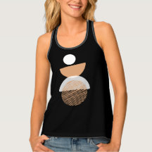 Full moon Modern abstract white, beige and black