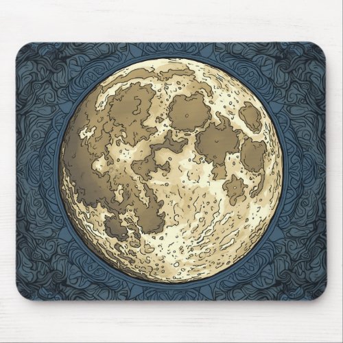 full moon mouse pad