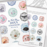 Full Moon Names Any Year Illustrated Art Calendar<br><div class="desc">Explore the wonder of the full moon cycle with this calendar featuring my original, hand-drawn illustrations. Customize the cover date with the current year. Each month highlights the unique name of the full moons—from the Snow Moon in January to the Harvest Moon in September—capturing the essence of each season. Every...</div>