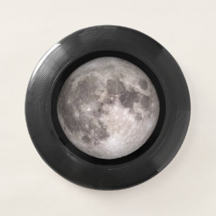 Full moon NASA photo black Wham-O Frisbee