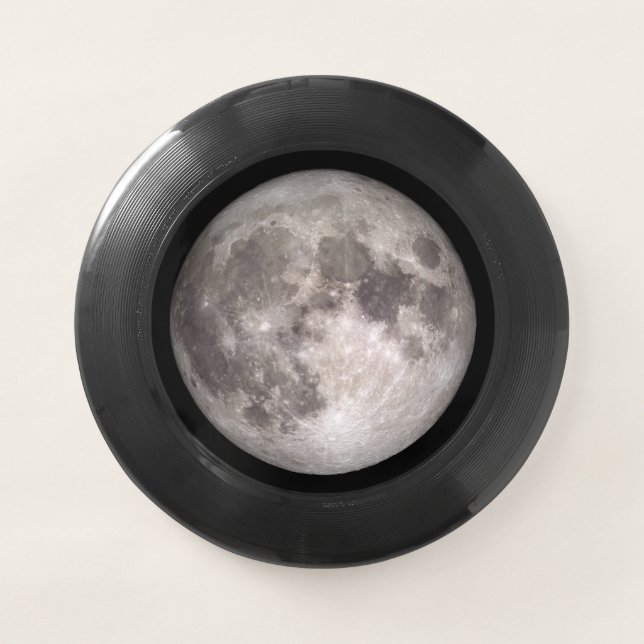 Full moon NASA photo black  Wham-O Frisbee (Front)