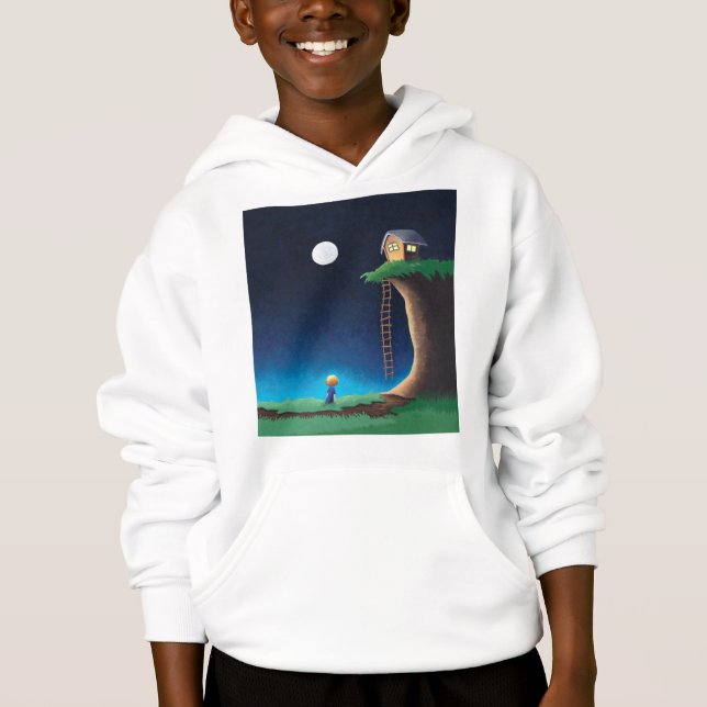 Full Moon Night Sky  Hoodie (Front)