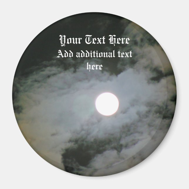 Full Moon Night Sky Personalized Magnet (Front)