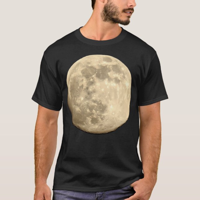 Full Moon Night Sky The Moon T-Shirt (Front)