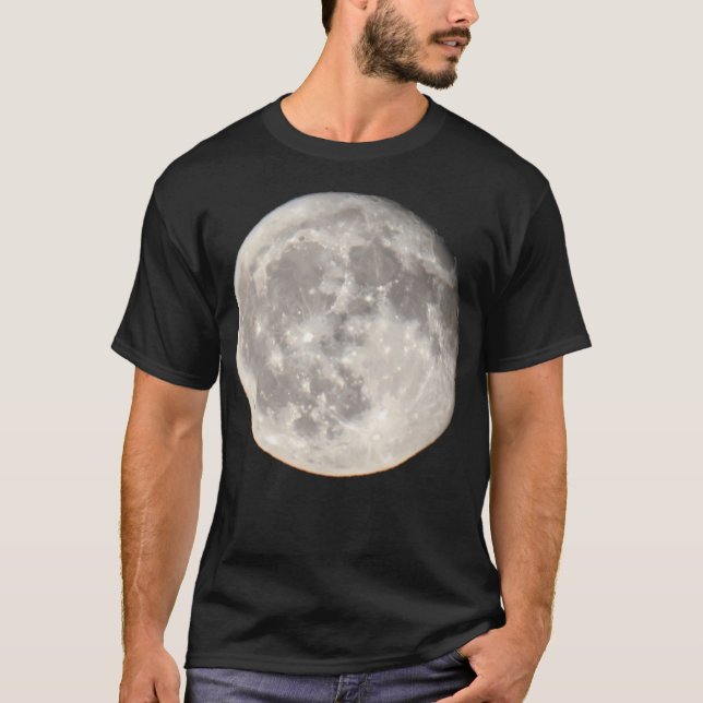 Full Moon Night Sky The Moon T-Shirt (Front)