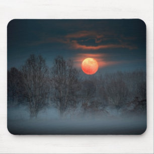 Full Moon   November in Scalenghe, Italy Mouse Pad