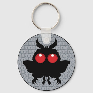 Full Moon Of Doom Cute Mothman Cryptid Keychain