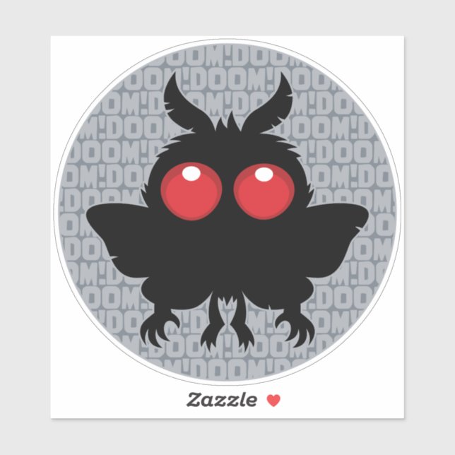 Full Moon Of Doom Cute Mothman Cryptid Sticker (Sheet)