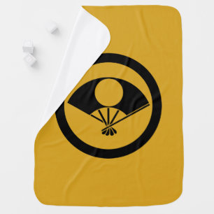 Full moon on fan in circle swaddle blanket