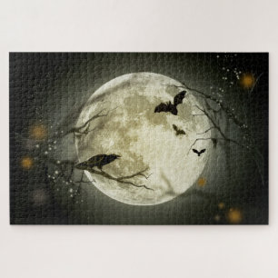 Full Moon on Halloween Jigsaw Puzzle