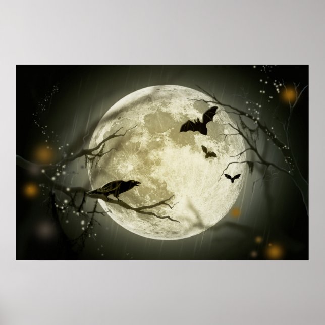 Full Moon on Halloween Poster (Front)