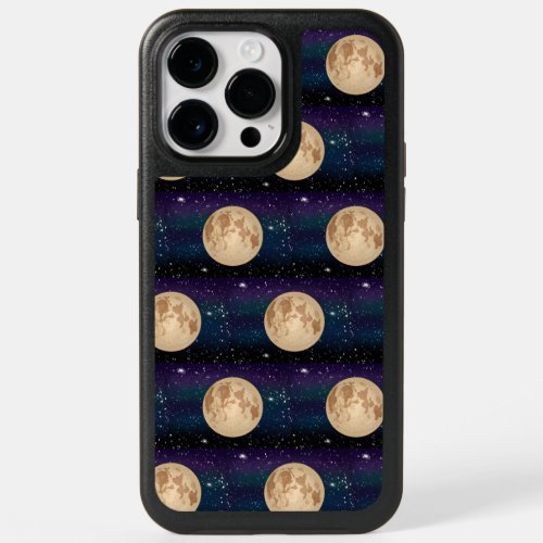 Full Moon on Starry Night Hand Drawn OtterBox iPhone 14 Pro Max Case