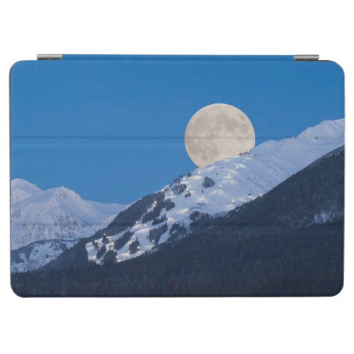 Full Moon Over Alyeska Ski Resort Alaska iPad Air Cover