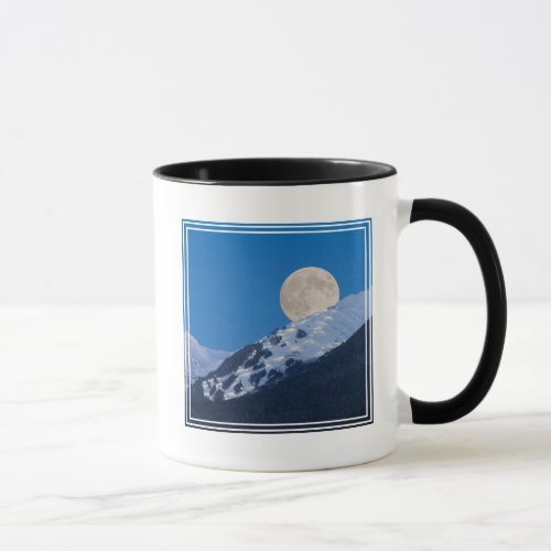 Full Moon Over Alyeska Ski Resort Alaska Mug