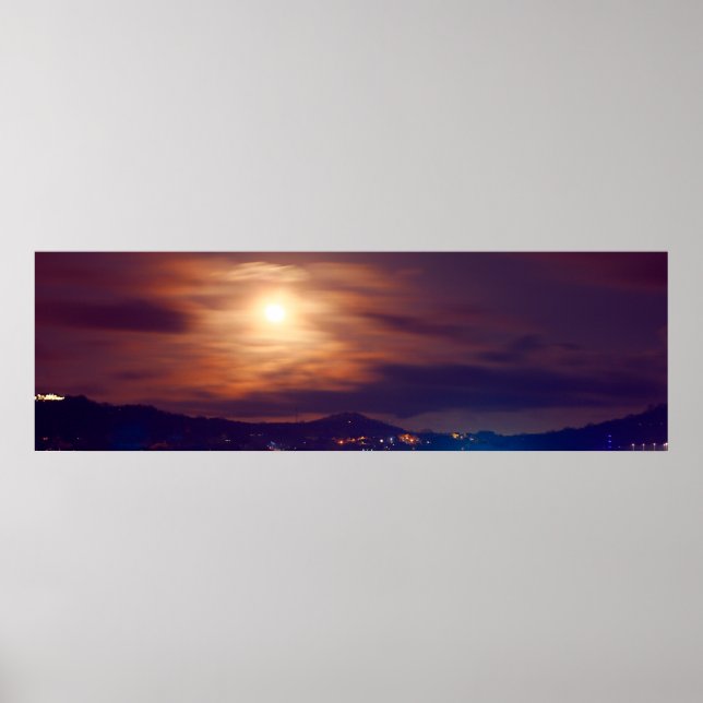 Full Moon over Franklin, Tennessee Poster (Front)