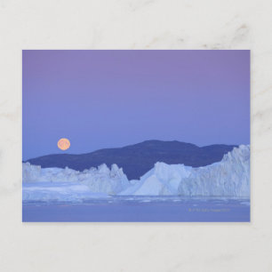 Full Moon Over Iceberg Postcard