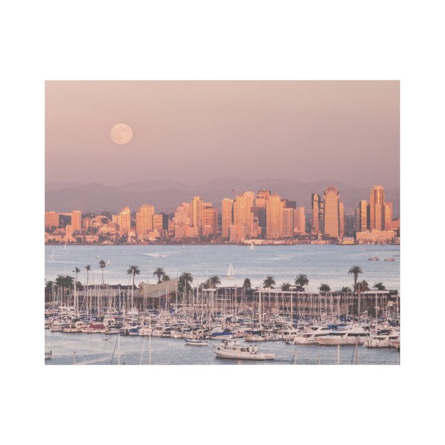 Full Moon over San Diego Gallery Wrap (Front)