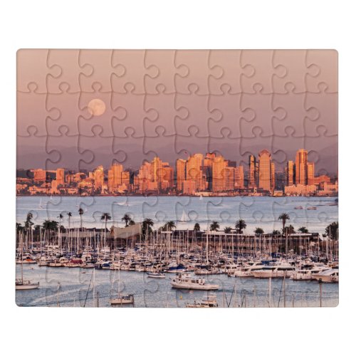 Full Moon over San Diego Jigsaw Puzzle