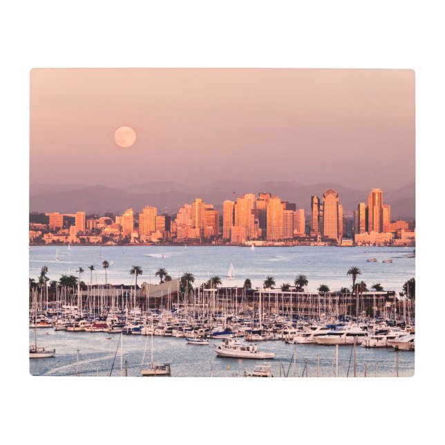 Full Moon over San Diego Metal Print (Front)