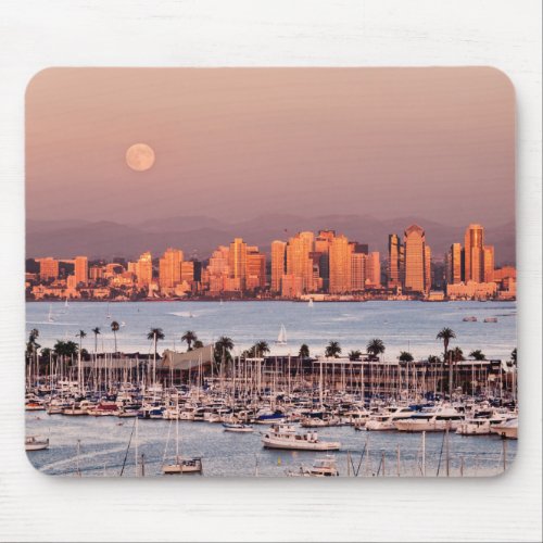 Full Moon over San Diego Mouse Pad