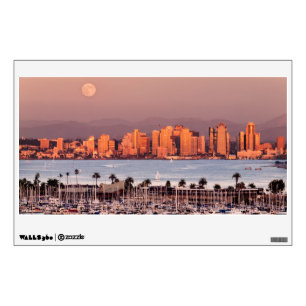 Full Moon over San Diego Wall Decal